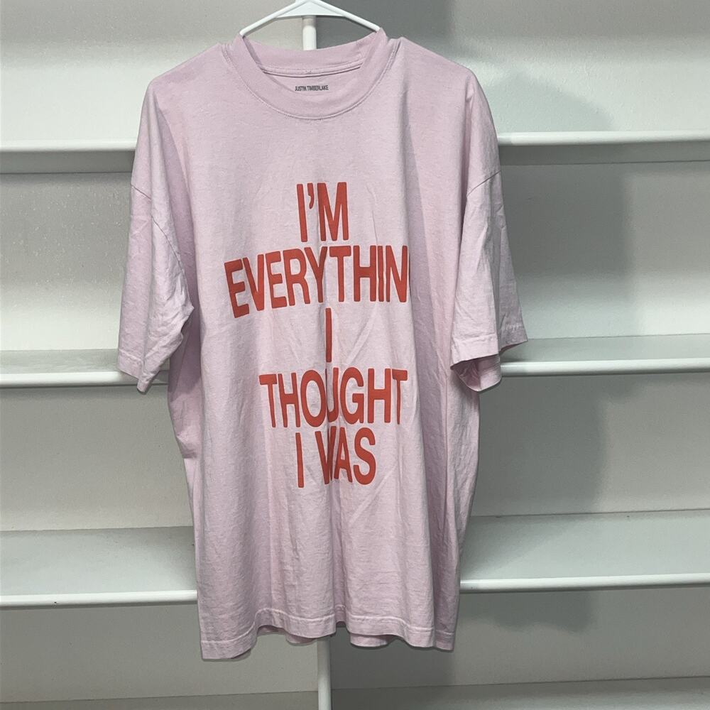 Justin Timberlake I'm Everything T Shirt Size XLForget Tomorrow Tour 2024